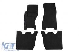Double-layer carpet floor mats suitable for Jeep Grand Cherokee 2004-2010, Rex fabric, set of 4 pieces, black - ABFMJ6021695