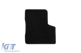 Double-layer carpet floor mats suitable for Jeep Renegade after 2015, made of Rex fabric, set of 4 pieces, black-image-6240140