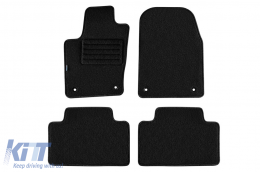 Double-layer carpet floor mats suitable for Jeep Grand Cherokee WK2 after 2010, made of Rex fabric, set of 4 pieces, black - ABFMJ6021866