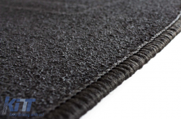Double-layer carpet floor mats suitable for Jeep Grand Cherokee WK2 after 2010, made of Rex fabric, set of 4 pieces, black-image-6240148