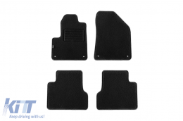 Double-layer carpet floor mats suitable for Jeep Cherokee KL after 2014, set of 4 pieces, black - ABFMJ6021867