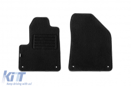 Double-layer carpet floor mats suitable for Jeep Cherokee KL after 2014, set of 4 pieces, black-image-6240150