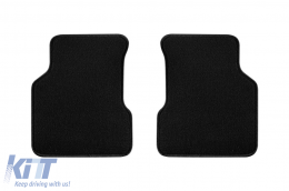Double-layer carpet floor mats suitable for Jeep Compass after 2017, made of Rex fabric, set of 4 pieces, black-image-6240158