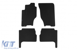 Double-layer carpet floor mats suitable for Kia Sorento 2002-2006, made of Rex fabric, set of 4 pieces, black - ABFMK6021753