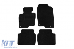 image-12-Double-layer carpet floor mats suitable for Mazda CX-5 after 2017, made of Rex fabric, set of 4 pieces, black