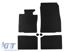 Double-layer carpet floor mats suitable for Mini Countryman 2010-2014, Paceman 2013-2016, made of Rex fabric by Petex, set of 4 pieces, black - ABFMM6021769