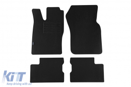 Double-layer carpet floor mats suitable for Opel Astra F 1991-1997, made of Rex fabric, set of 4 pieces, black - ABFMO6021875