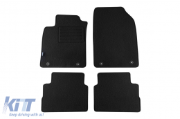 Double-layer carpet floor mats suitable for Opel Vectra C sedan, hatchback 2004-2008, set of 4 pieces, black - ABFMO6021910