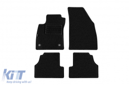 Double-layer carpet floor mats suitable for Opel Mokka 2012-2019, Mokka X 2016-2019, made of Rex fabric, set of 4 pieces, black - ABFMO6022079