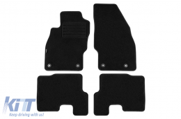 image-62-Double-layer carpet floor mats suitable for Opel Corsa E 2014-2019, made of Rex fabric, set of 4 pieces, black