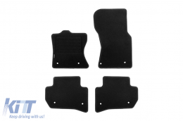 image-34-Double-layer carpet floor mats suitable for Range Rover Velar after 2017, made of Rex fabric, set of 4 pieces, black