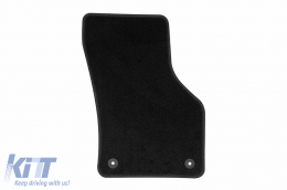 Double-layer carpet floor mats suitable for Skoda Superb III sedan, estate after 2015, Superb IV after 2019, set of 4 pieces, black-image-6240376
