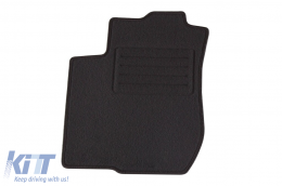 Double-layer carpet floor mats suitable for Skoda Octavia 1996-1999, made of Rex fabric, set of 4 pieces, black-image-6240498