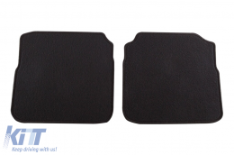 Double-layer carpet floor mats suitable for Skoda Octavia 1996-1999, made of Rex fabric, set of 4 pieces, black-image-6240500