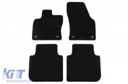 image-32-Double-layer carpet floor mats suitable for Skoda Karoq after 2017, made of Rex fabric, set of 4 pieces, black