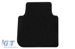 Double-layer carpet floor mats suitable for Skoda Karoq after 2017, made of Rex fabric, set of 4 pieces, black-image-6240710