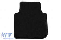Double-layer carpet floor mats suitable for Skoda Karoq after 2017, made of Rex fabric, set of 4 pieces, black-image-6240711