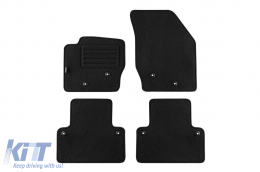 image-60-Double-layer carpet floor mats suitable for Volvo XC90 2003-2015, 5-7 seats, set of 4 pieces, black