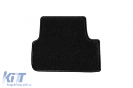 Double-layer carpet floor mats suitable for VW Polo after 2017, T-Cross after 2019, made of Rex fabric, set of 4 pieces, black-image-6239717