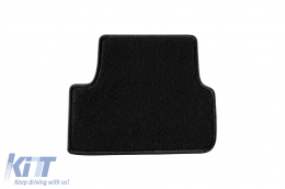 Double-layer carpet floor mats suitable for VW Polo after 2017, T-Cross after 2019, made of Rex fabric, set of 4 pieces, black-image-6239718