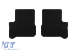 Double-layer carpet floor mats suitable for VW e-Up! after 2019, set of 4 pieces, black-image-6240172