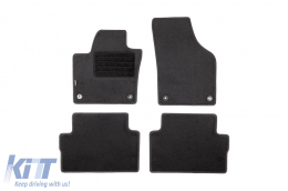 Double-layer carpet floor mats suitable for VW Sharan after 2010, 5-7 seats, set of 4 pieces, black - ABFMV6022129