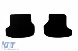 Double-layer carpet floor mats suitable for VW Golf VI convertible 2011-2016, made of Rex fabric, set of 4 pieces, black-image-6241326