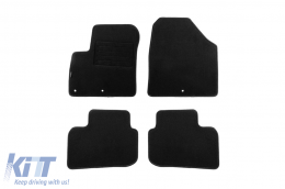 Double-layer carpet floor mats suitable for Hyundai Ioniq after 2019, electric version, set of 4 pieces, black - ABFMH6021702