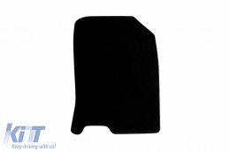 Double-layer carpet floor mats suitable for Hyundai Kona 2019-2023, made of Rex fabric, set of 4 pieces, black-image-6239537