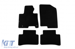 Double-layer carpet floor mats suitable for Hyundai Tucson, Tucson Mildhybrid after 2020, set of 4 pieces, black - ABFMH6021707