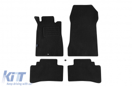 Double-layer carpet floor mats suitable for Mercedes CLK C208 1997-2002, made of Rex fabric, set of 4 pieces, black - ABFMM6021722