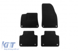 Double-layer carpet floor mats suitable for Porsche Cayenne after 2017, made of Rex fabric, set of 4 pieces, black - ABFMP6021725