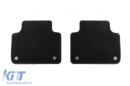 Double-layer carpet floor mats suitable for Porsche Cayenne after 2017, made of Rex fabric, set of 4 pieces, black-image-6239638