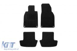 Double-layer carpet floor mats suitable for Porsche 911 after 2019, made of Rex fabric, set of 4 pieces, black - ABFMP6021726