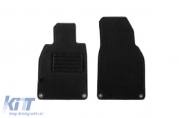 Double-layer carpet floor mats suitable for Porsche 911 after 2019, made of Rex fabric, set of 4 pieces, black-image-6239644