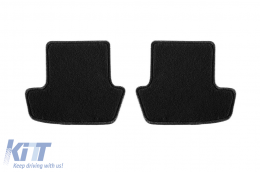 Double-layer carpet floor mats suitable for Porsche 911 after 2019, made of Rex fabric, set of 4 pieces, black-image-6239645