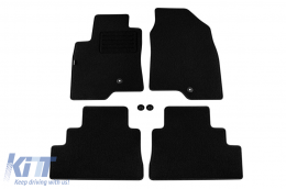 image-3-Double-layer carpet floor mats suitable for Chevrolet Captiva 2006-2015 with 5 or 7 seats, set of 4 pieces, black