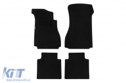 Double-layer carpet floor mats suitable for Mercedes E class W115 sedan 1967-1976, made of Rex fabric, set of 4 pieces, black - ABFMM6021859