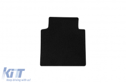 Double-layer carpet floor mats suitable for Mercedes E class W115 sedan 1967-1976, made of Rex fabric, set of 4 pieces, black-image-6240115