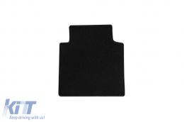 Double-layer carpet floor mats suitable for Mercedes E class W115 sedan 1967-1976, made of Rex fabric, set of 4 pieces, black-image-6240116