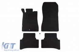 Double-layer carpet floor mats suitable for Mercedes C class W202 sedan, estate 1993-2000, set of 4 pieces, black - ABFMM6021872