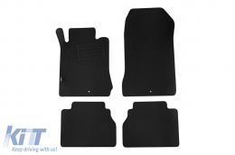 Double-layer carpet floor mats suitable for Mercedes E class W210 sedan, estate 1995-2002, set of 4 pieces, black - ABFMM6021873