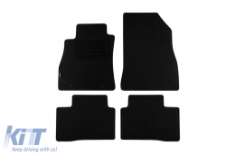 Double-layer carpet floor mats suitable for Nissan Juke 2010-2019, made of Rex fabric, set of 4 pieces, black - ABFMN6021887