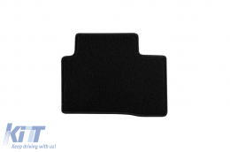 Double-layer carpet floor mats suitable for Nissan Juke 2010-2019, made of Rex fabric, set of 4 pieces, black-image-6240239