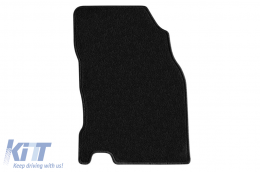 Double-layer carpet floor mats suitable for Nissan Qashqai after 2014, made of Rex fabric, set of 4 pieces, black-image-6240245