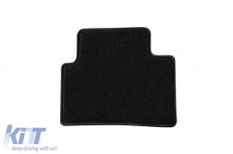 Double-layer carpet floor mats suitable for Nissan Qashqai after 2014, made of Rex fabric, set of 4 pieces, black-image-6240246