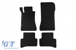 Double-layer carpet floor mats suitable for Mercedes C class W203 sedan, estate 2000-2002, set of 4 pieces, black - ABFMM6021903
