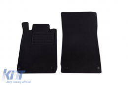 Double-layer carpet floor mats suitable for Mercedes SLK R170 2001-2004, made of Rex fabric, set of 2 pieces, black - ABFMM6021905