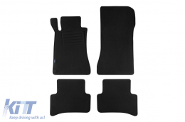 Double-layer carpet floor mats suitable for Mercedes C class W203 sedan, estate 2002-2007, set of 4 pieces, black - ABFMM6021906