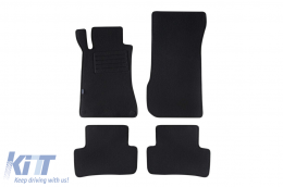 Double-layer carpet floor mats suitable for Mercedes C class W203 Sportcoupe 2002-2011, made of Rex fabric, set of 4 pieces, black - ABFMM6021907